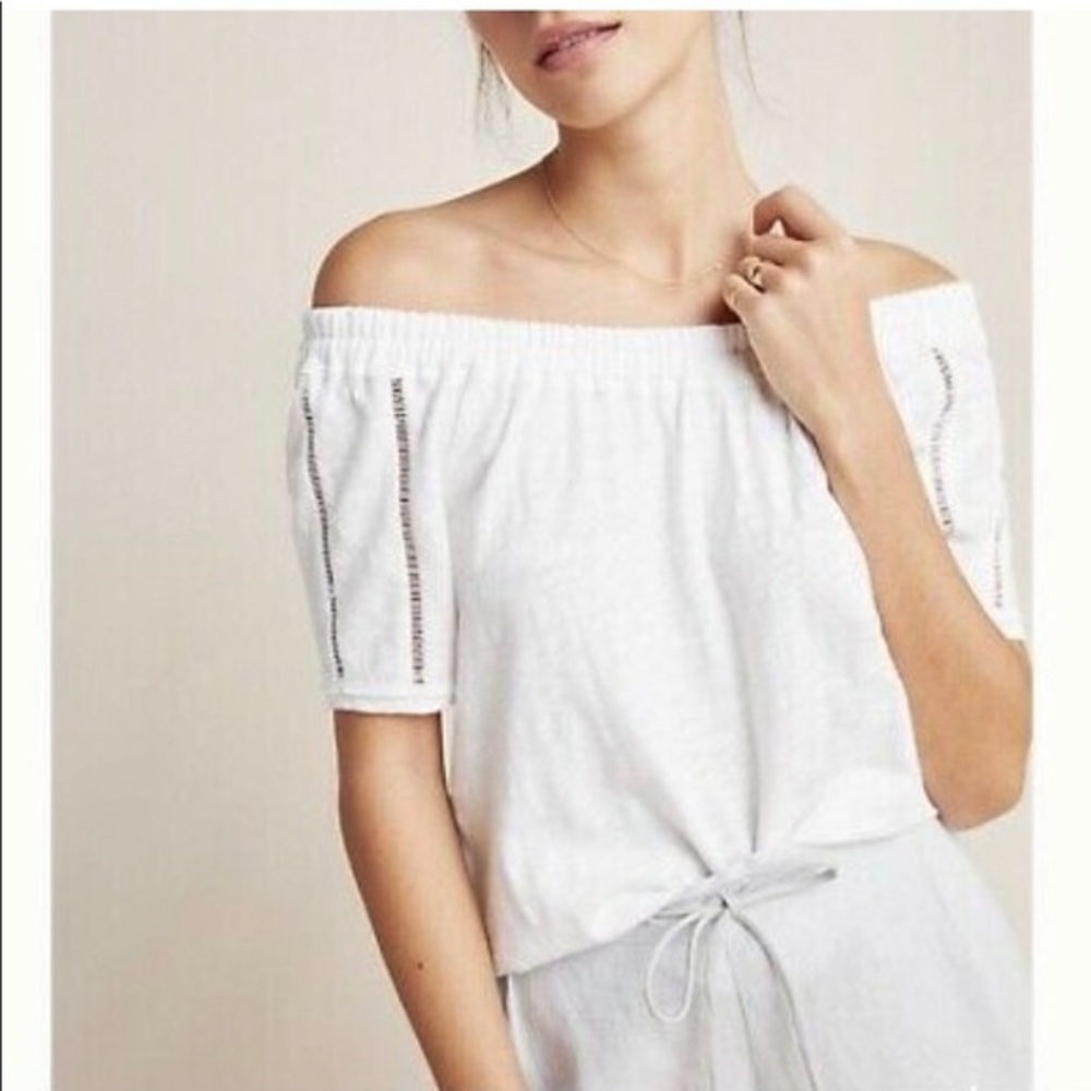 NWT Anthropologie Saturday/Sunday lattice slub top - Picture 1 of 3
